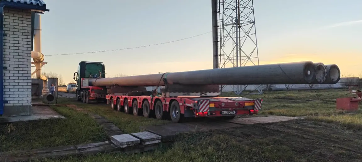Фото с перевозки негабаритного груза